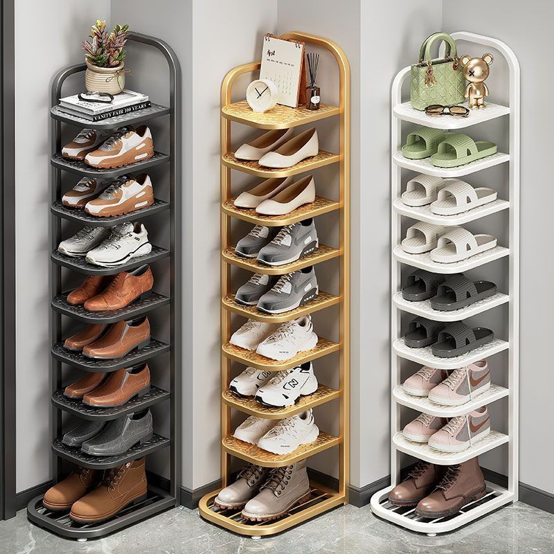 Ultra Narrow Multilayer Shoe Rack Iron Simple Space Saving Shoe Shelf ...