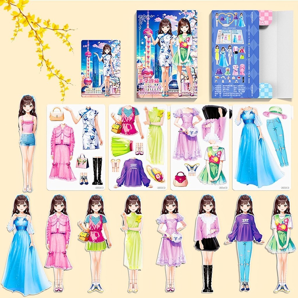 Magnetic Dress Up Paper Doll,Magnet Princess Dress Up Dolls for