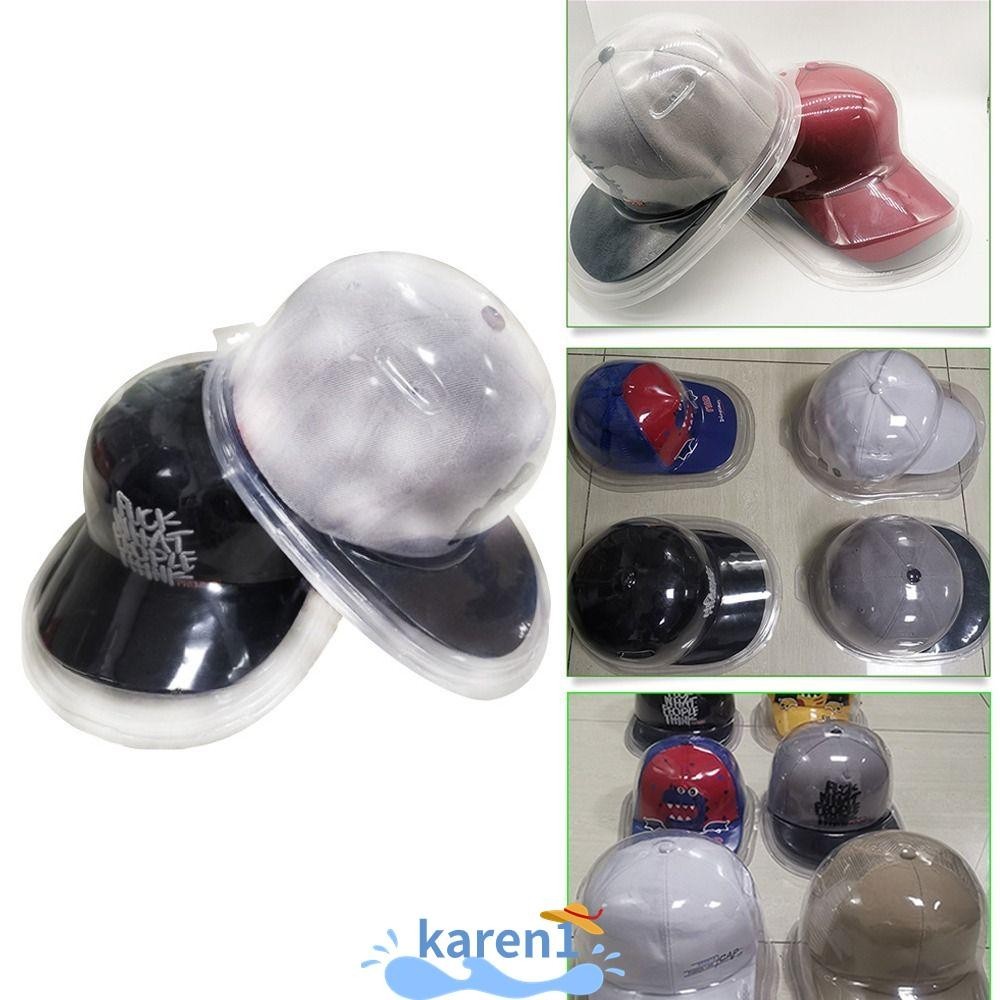 KA Curved Hat Storage Duable Transparent Cover Flat Brim Hat Hats Storage Box Shopee Singapore