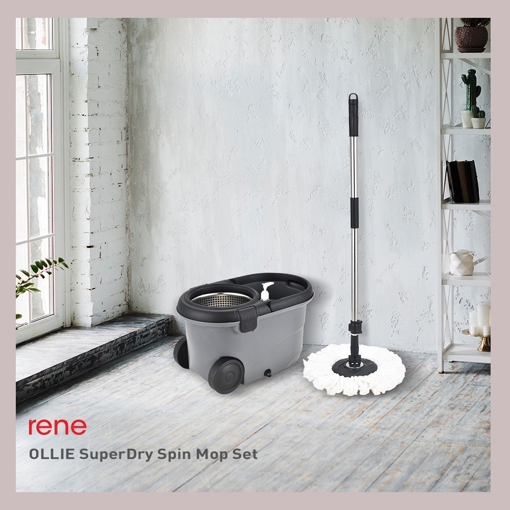 RENE Ollie SuperDry Spin Mop Set / Floor Cleaner / Wiper