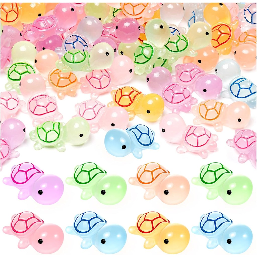 10/20/30/50/100PCS Luminous Mini Resin Turtles Sea Turtles Figurines ...