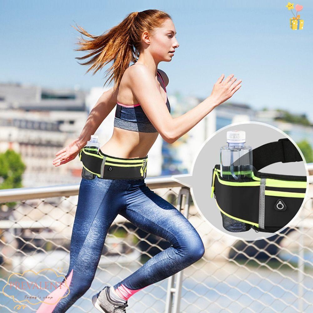 PREVA Running Waist Bag Wear resistant Nylon Fanny Pack Durable Running Belt with Reflective Tape Marathon Jogging Bag Men Women