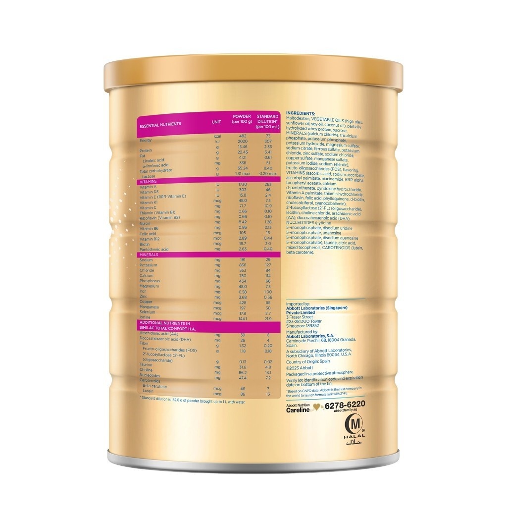 Similac Total Comfort Stage 2 Baby Milk Powder Formula 2'-FL 820g