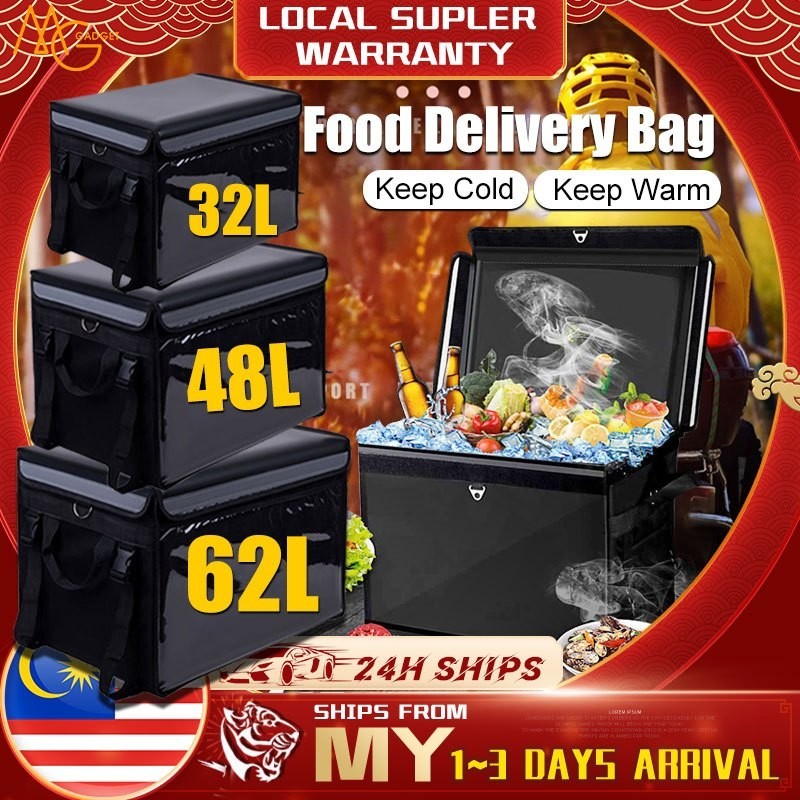 Food Delivery Bag Waterproof 32L/48L/62L Thicken Thermal Insulated Food ...