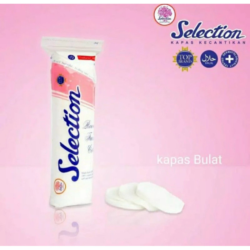 Selection Kapas Bulat Pembersih Wajah Facial Cotton 80 pcs / Merah Jingga Official - Gambar 3