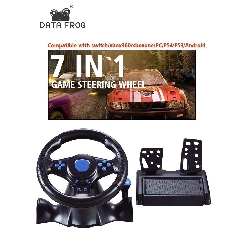 DATA FROG GT-V7 Game Steering Wheel Racing 7 in 1 - Racing Game ...