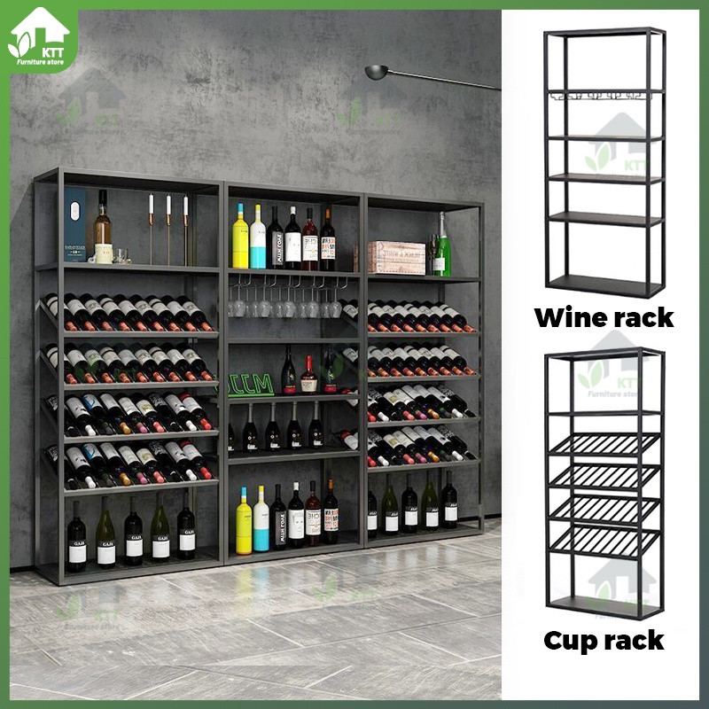 Wine rack wrought iron wine glass rack storage floor display rack wine ...