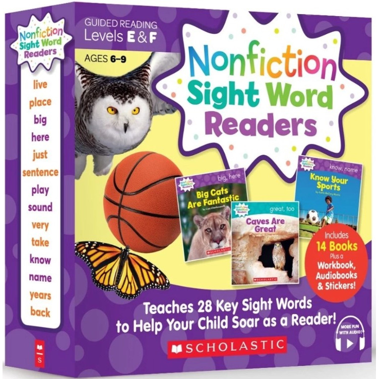 Nonfiction Sight Word Readers Level E & F (with Storyplus/Sticker/14 ...