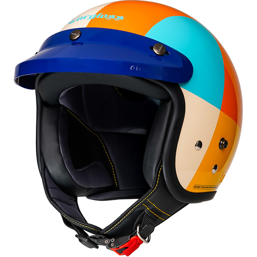 Cargloss CFM Retro Helm Half Face - Geometric Tropic Blaze - Gambar 2