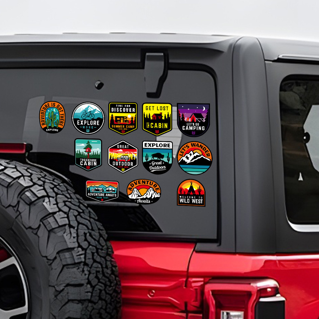 Outdoor Camping Adventure Off Road Vehicle Scooter VInyl Car Sticker ...