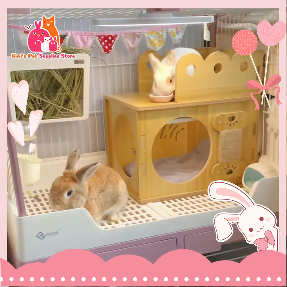 Rabbit Dodging House Rabbit Nest Small Pets Sleeping Nest Wooden Castle