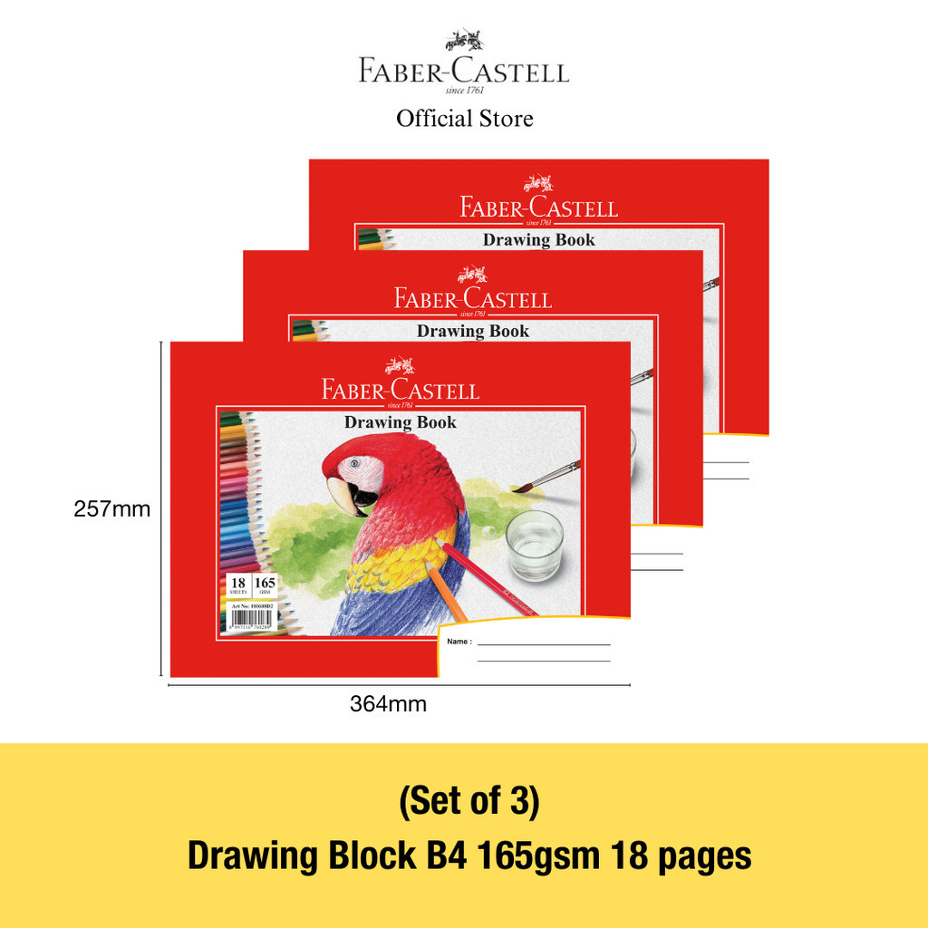 Faber-Castell Drawing Block Drawing Paper, A4 B4 A3 Sizes