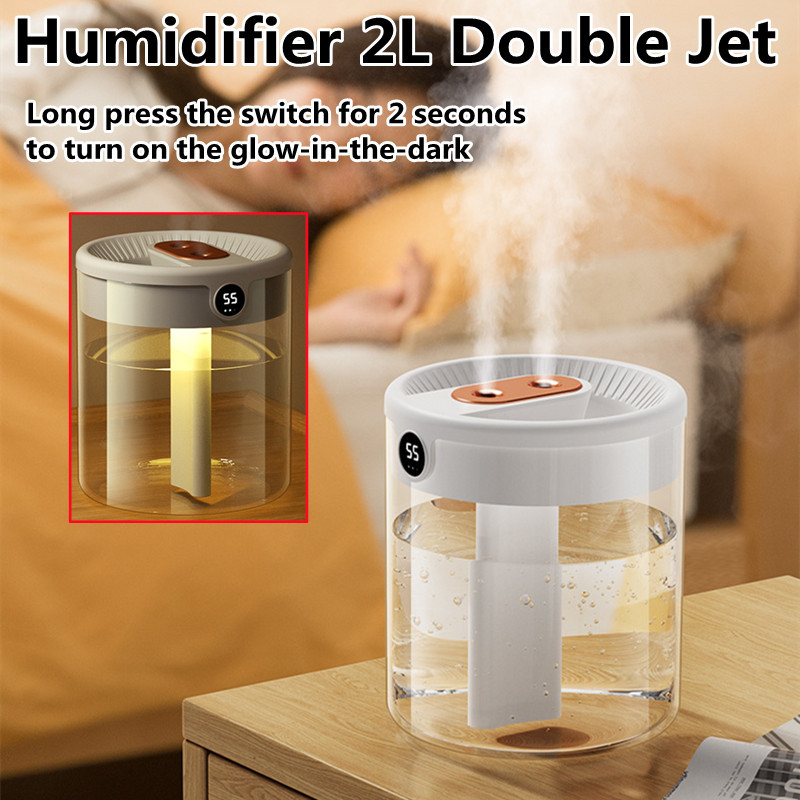Humidifier 2L large Capacity Mute Aromatherapy Spray Night Light ...