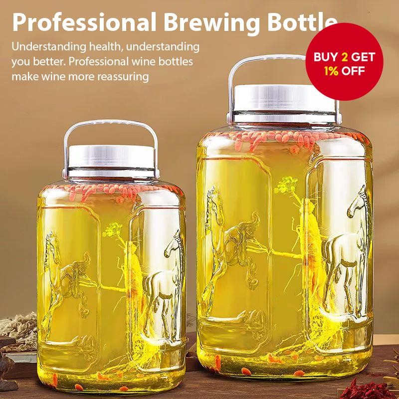 5L Glass Storage Jar with Vacuum Seal Lid – Airtight Food Preserver for ...