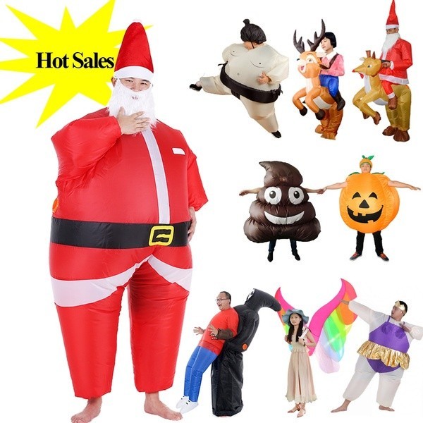 2023 Inflatable Santa Claus Elk Costume Halloween Cosplay Carnival