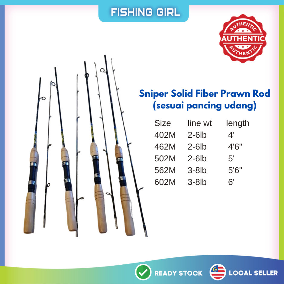 SNIPER SUPER TINY SOLID FIBER PRAWN ROD 🔥Ready Stock🔥 100% Original🔥 ...