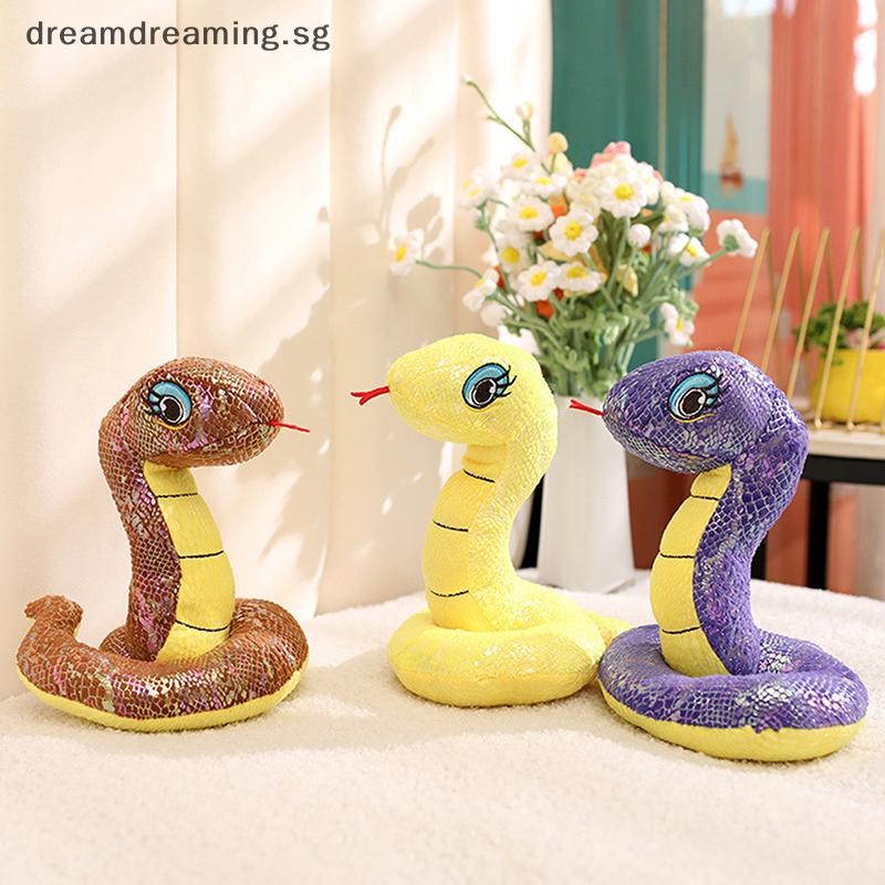 2025 CNY Simulated Sequin Snake Plush Toy Stuffed Animals Snakes Plushies Doll Funny Joke Soft Toys Home Decor Shopee Singapore