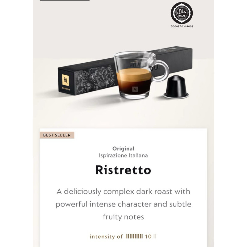 Nespresso Ristretto - Box ( 10 Capsule) - Fast Delivery shipped same ...