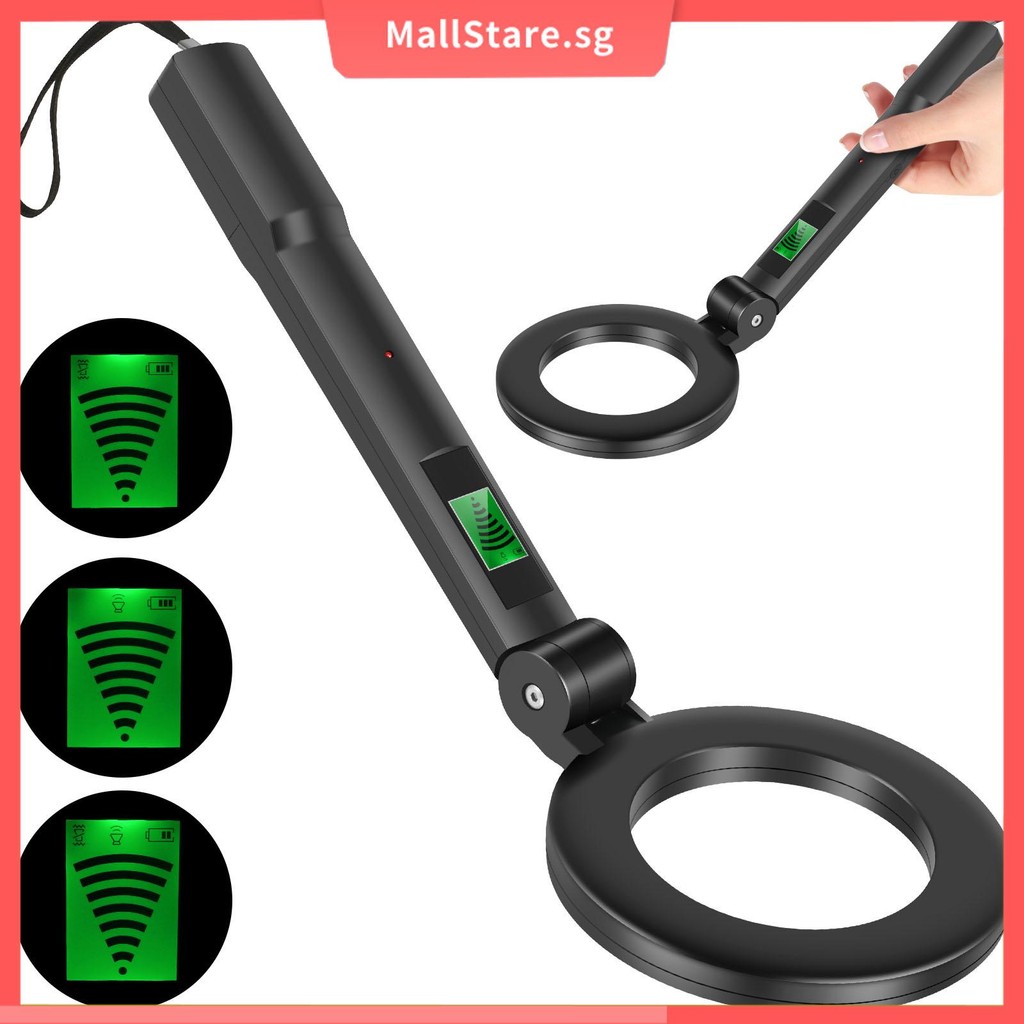 Metal Detector Foldable Gold Detector Handheld LCD Display Metal ...