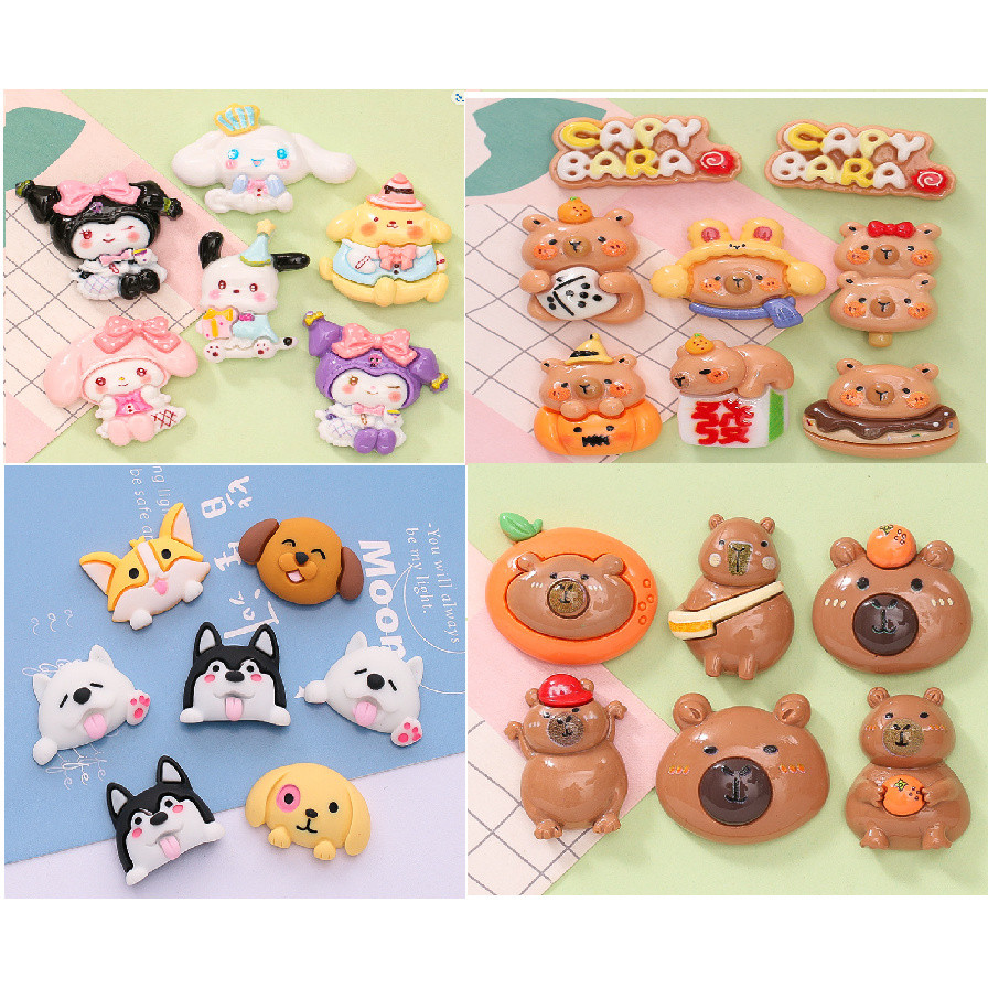 J2 Sticker 3D embossed DIY creative resin Sanrio Capybara model ...