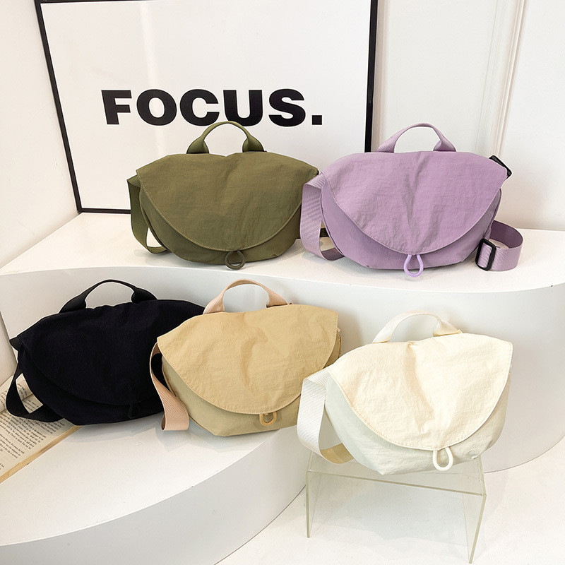 Lulu Magnetic Bag Sports Messenger Bag Women 2024 New Style Fitness Cycling  Waist Bag Nylon Dumpling Shoulder Bag Men