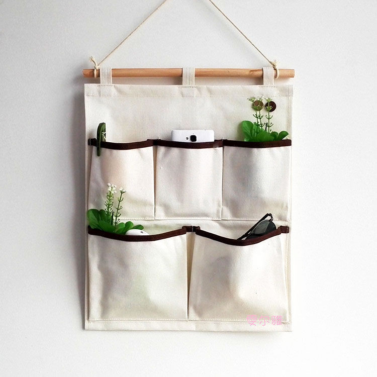 Fabric Hanging Storage Bag Dormitory Wall Wardrobe Wall Hanging ...