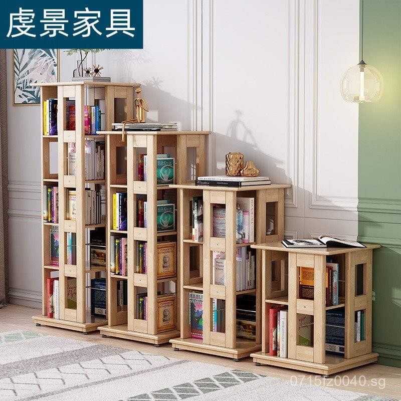 Multi-layer Household Bookshelf with Wheels Storage Rack360Degree ...