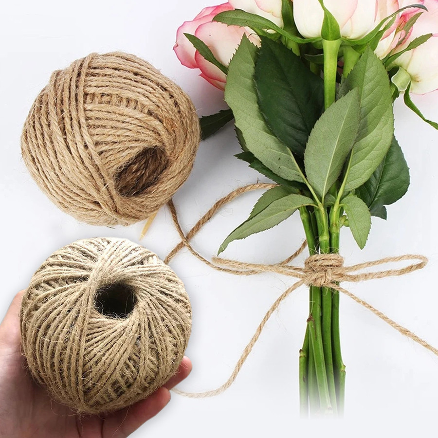 1mm/2mm Natural Jute Rope String Ribbon Crafts DIY Vintage Jute Cord ...