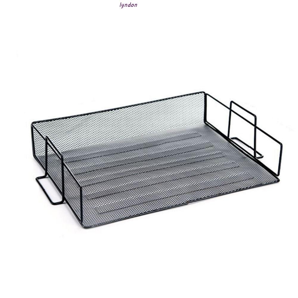 LYNDON File Storage Rack, Single Layer Stackable Desktop Document Shelf ...