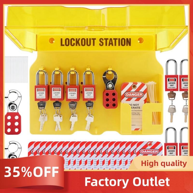 Lockout Tagout Station with 8 Safety Padlocks 3 Hasps and 20 Lockout ...