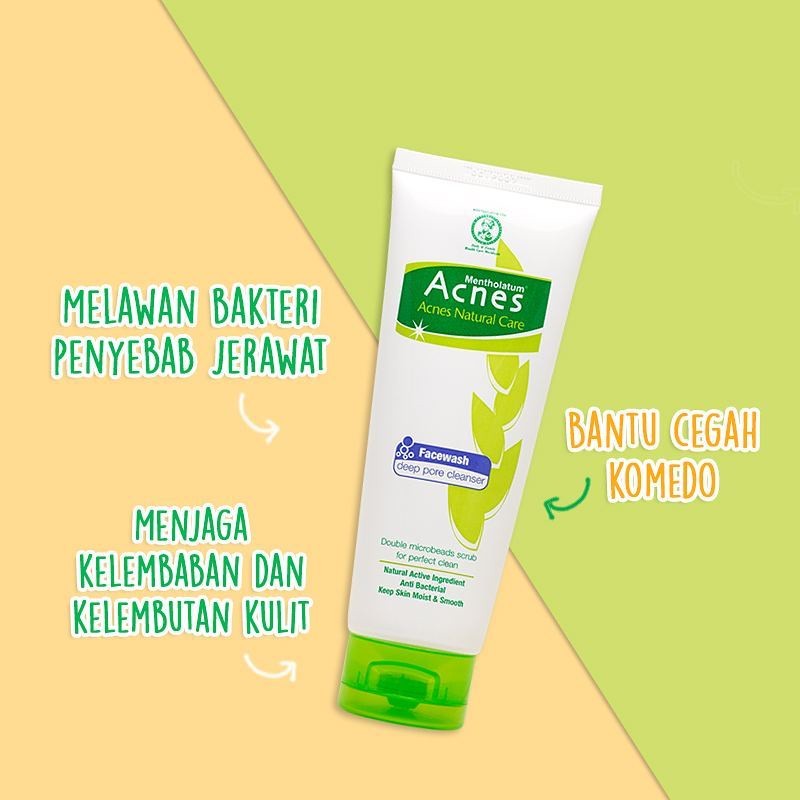 Acnes Creamy Wash Complete White Oil Control Deep Pore Yogurt Touch 50&100gr / Merah Jingga Official - Gambar 4