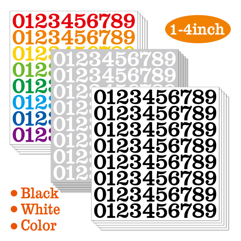 Sticker Office Waterproof Die-Cut Classroom Number Stickers Number ...