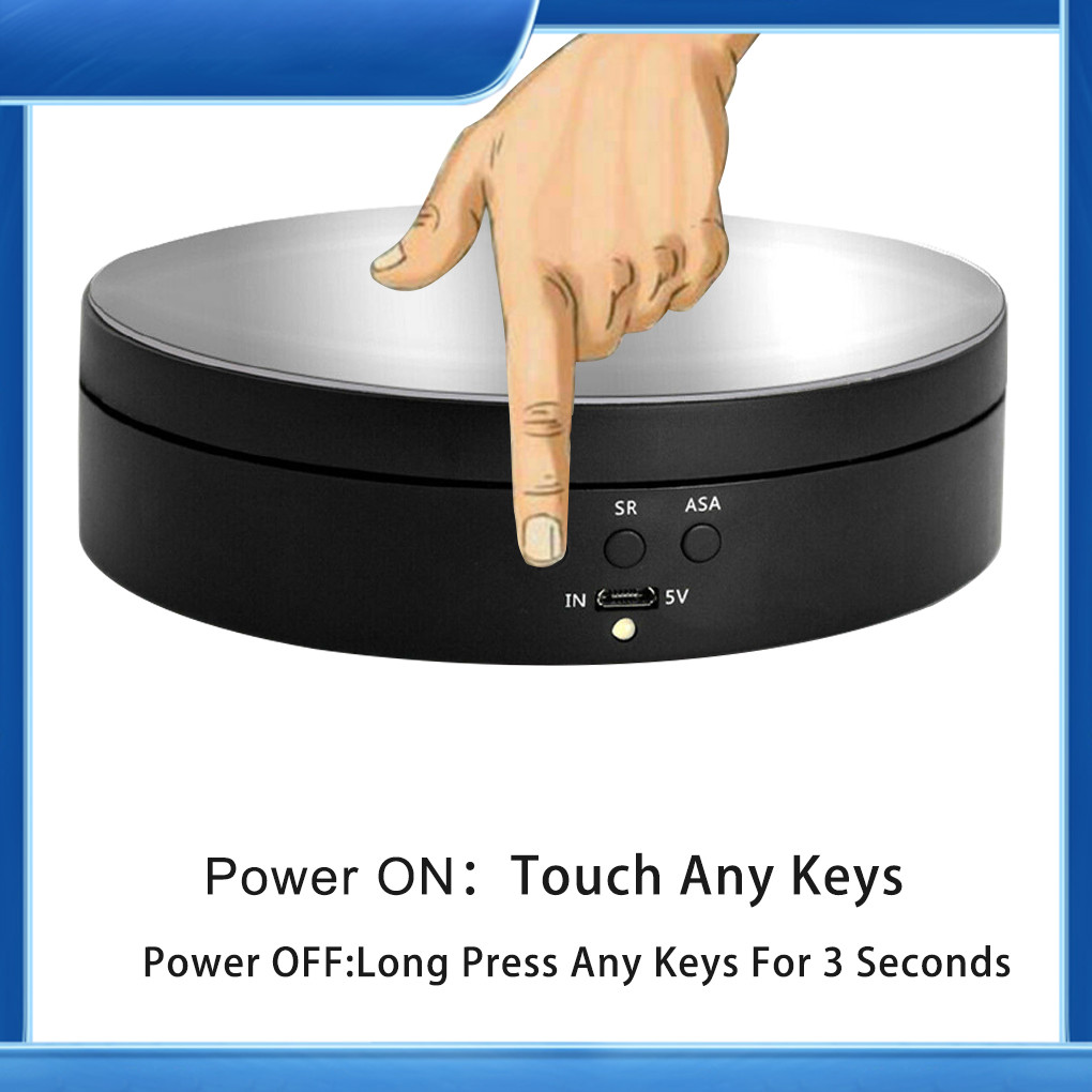 1/2 Electric Rotating Display Stand Plastic Turntable Shop Toys