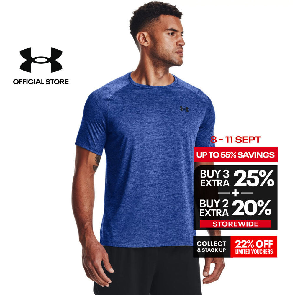 Under Armour Men s UA Tech 2.0 Short Sleeve BLUE 432 Shopee Singapore
