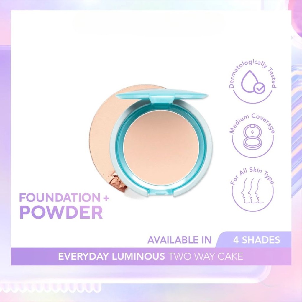 Wardah Everyday Luminous Two Way Cake Full - Refill / Merah Jingga Official - Gambar 3