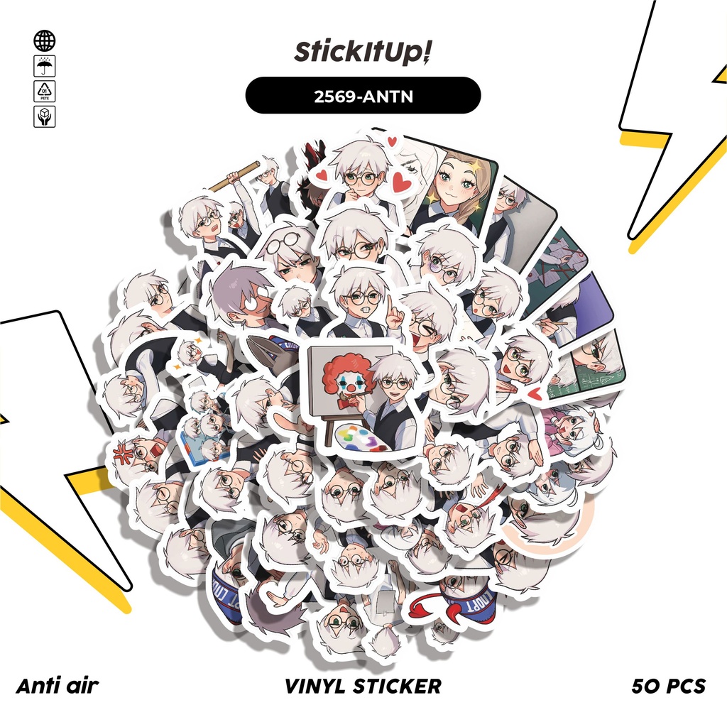 HP COD 50 Pcs Sticker Pack FUNNY CHARACTER ANTON THE GENIUS STICKER ...