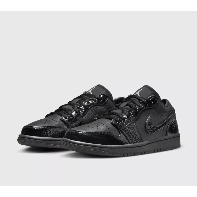 New Nike men's Air Jordan 1 Low SE Shoes - Black Croc (HJ7743-010 ...