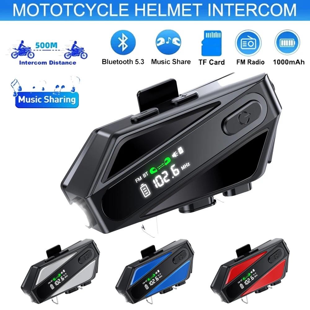 C6 Motorcycle Helmet Bluetooth Intercom Bt5.3 Ip65 Waterproof Intercom ...
