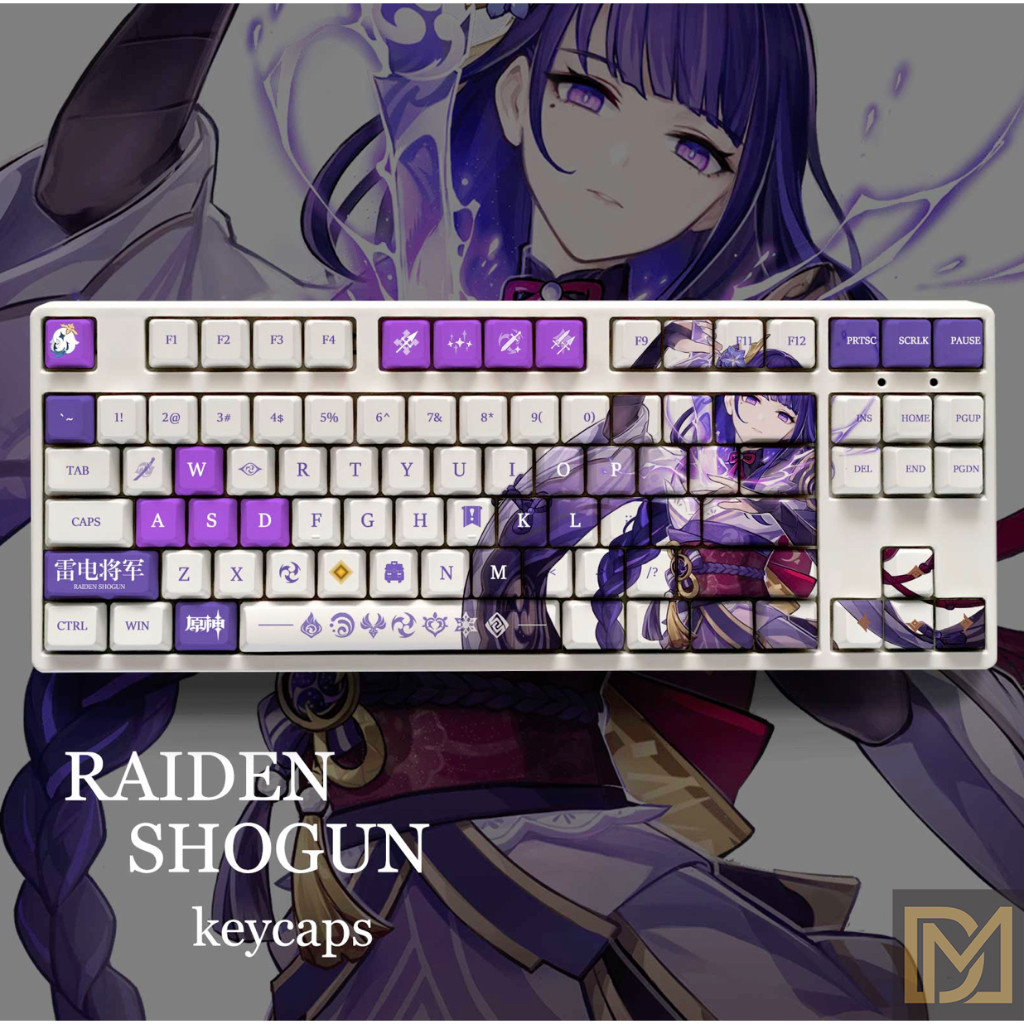[LOCAL STOCK] Raiden Shogun Genshin Impact Keycap PBT Dye Sub OEM ...