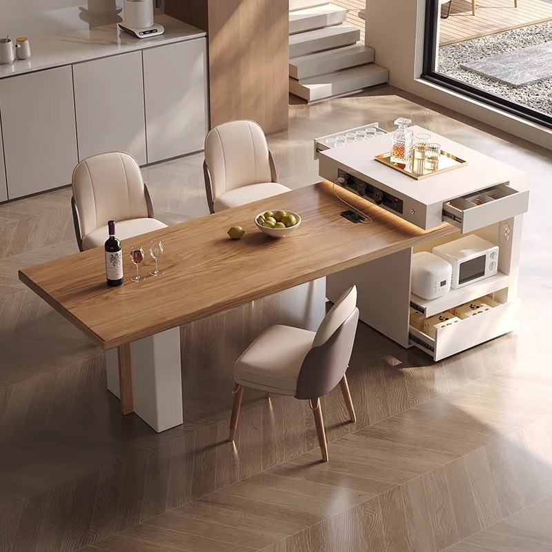 Dining Table Solid Wood Advanced Kitchen Island Integrated Household