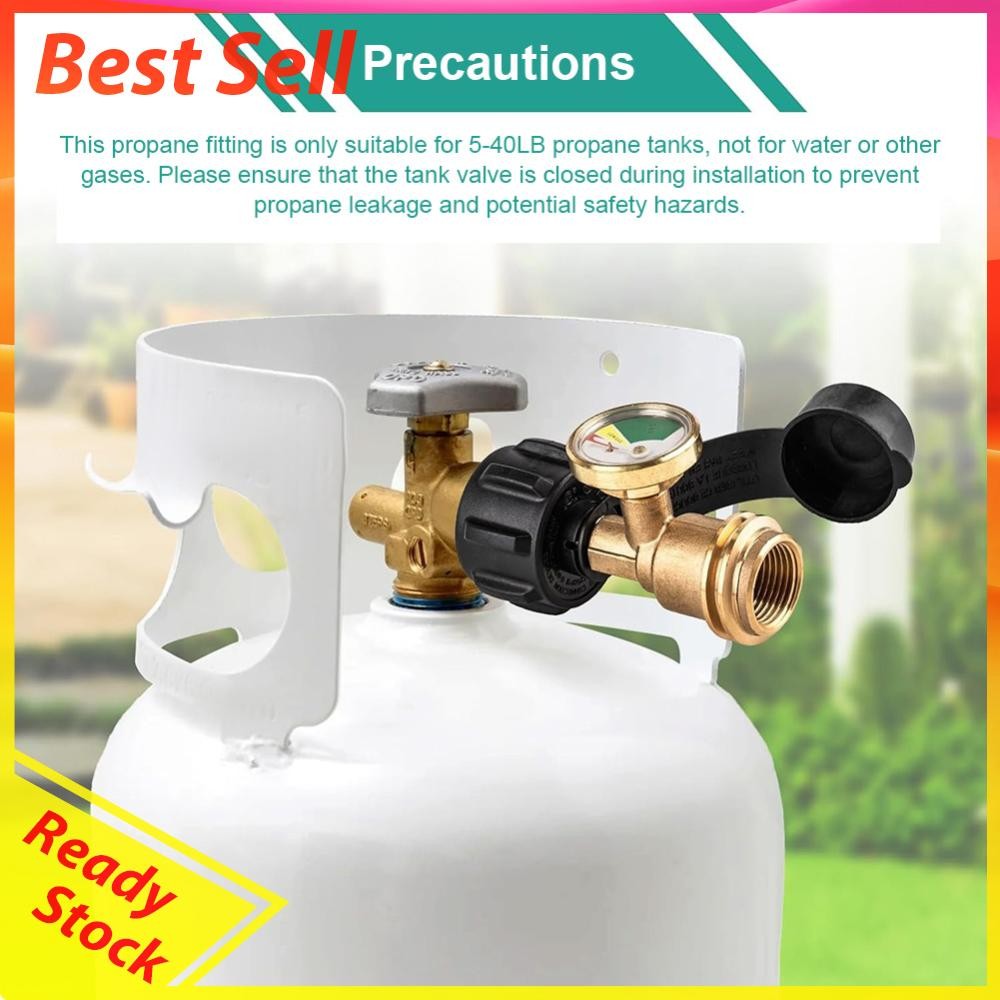Gas Pressure Meter Propane Adapter Gauge Brass Propane Gas Gauge for 5 ...