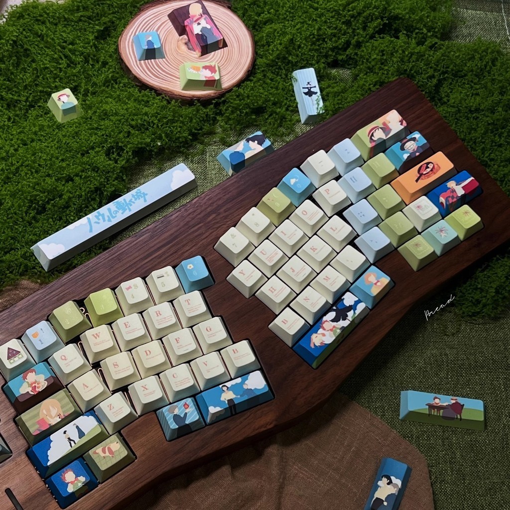Howl's Moving Castle Keycap Cherry/EOA Profile 143 Keys PBT Five-sided ...