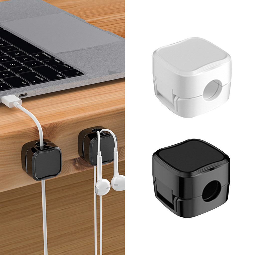 6PCS Magnetic Cable Clip Cable Smooth Adjustable Cord Holder Under Desk ...