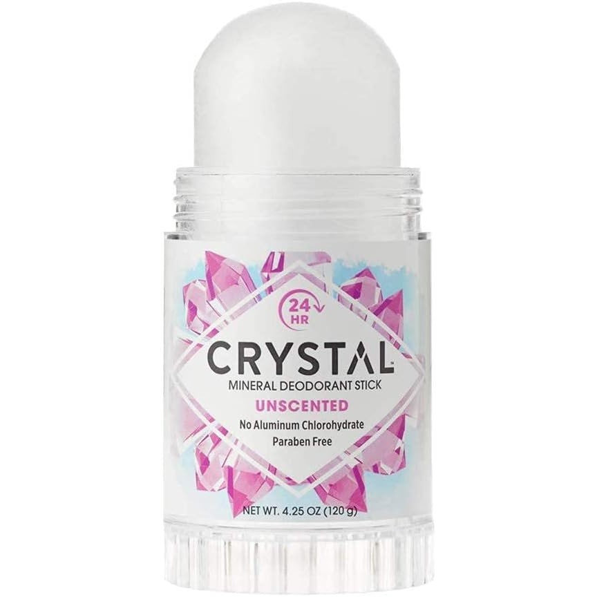 CRYSTAL Mineral Deodorizer Stick -24-hour Odorless Body Deodorizer 40 ...