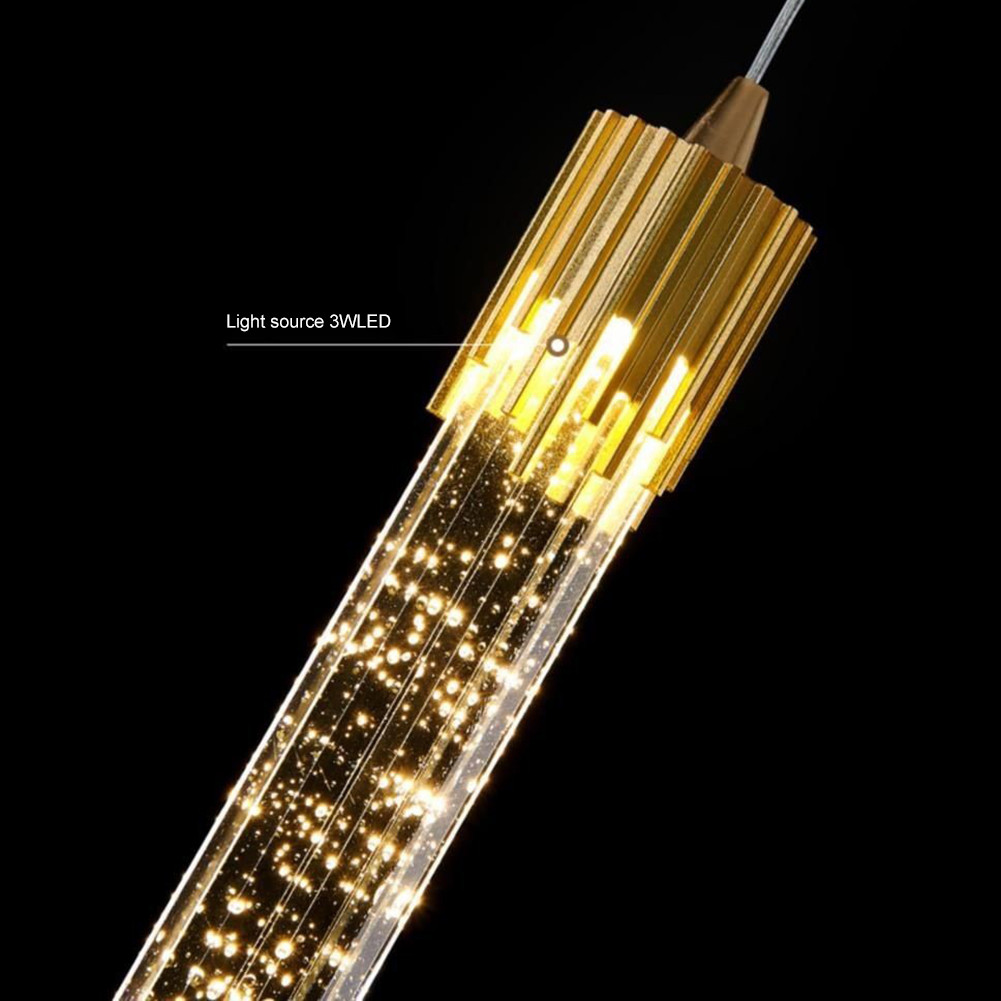 LED Island Pendant Light 3 Color Dimmable Crystal LED Kitchen Island