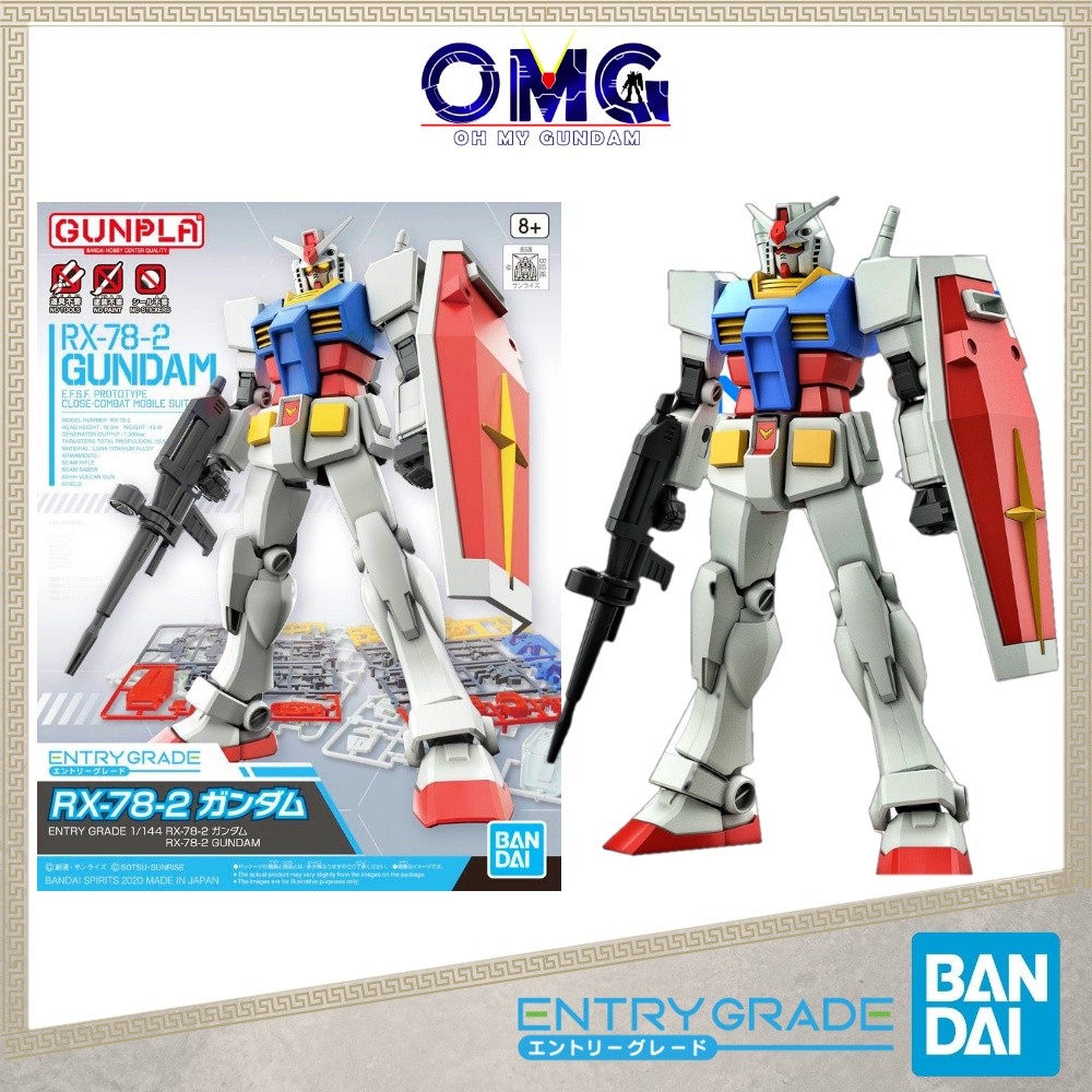 Bandai Entry Grade EG 1/144 RX-78-2 Gundam 60747 Gundam RX 782 RX-782 ...