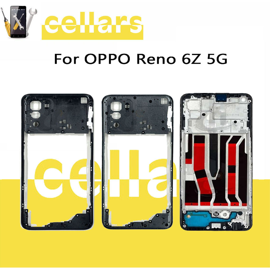 For OPPO Reno 6Z 5G CPH2237 Middle frame +LCD Front frame Replacement ...