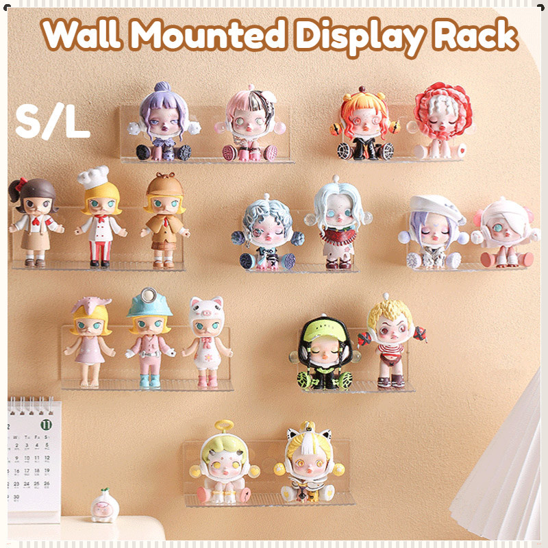 Wall Mounted Acrylic Display Rack Transparent Toy Blind Box Storage ...