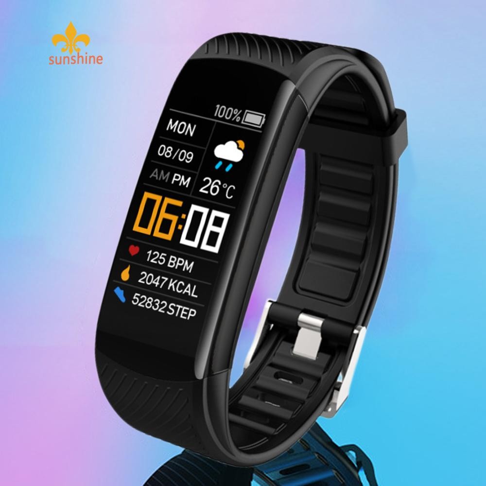 Electronic Watch Step Counter Fitness Tracker Color Screen for Outdoor Exercises anisunshine