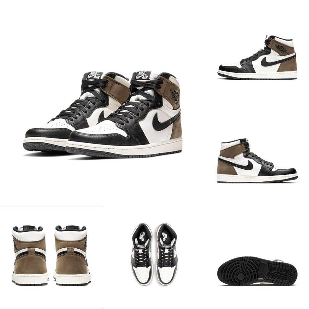 100 original Air Jordan 1 Retro High OG Dark Mocha Black Mocha Small Barb 555088 105 Shopee Singapore